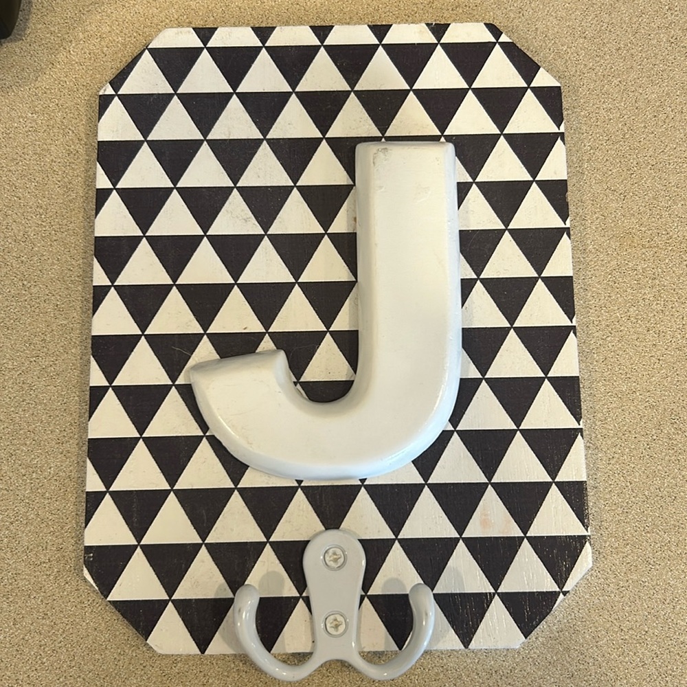 Letter J jewelry hanger